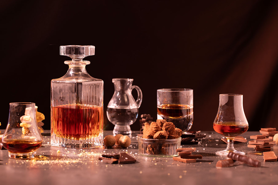 Khi thưởng thức socola cùng whisky, kết cấu cũng là một yếu tố vô cùng quan trọng.
