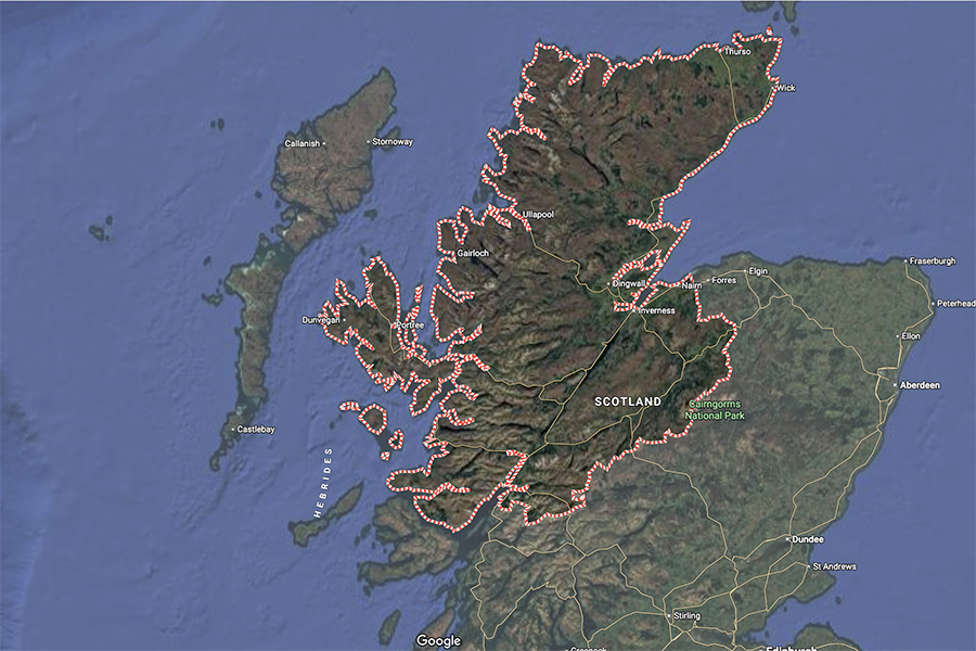 Vùng đất Highland chiếm gần như toàn bộ phần phía Bắc Scotland, trải dài từ hồ Loch Lomond đến John O’Groats