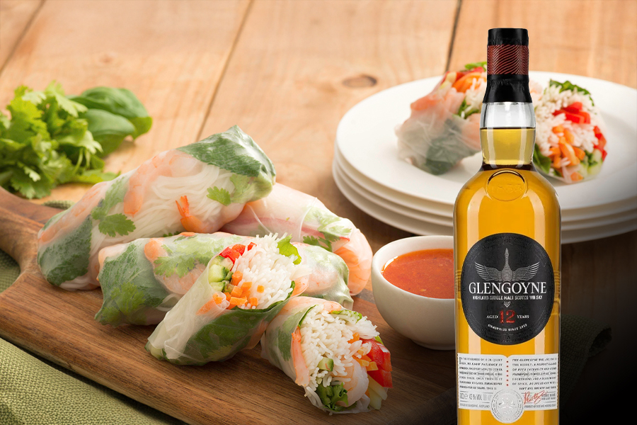 Nhẹ nhàng, thanh mát như một món salad, gỏi cuốn cần whisky tinh tế và thường hợp khi uống kiểu highball pha loãng như Glengoyne 12