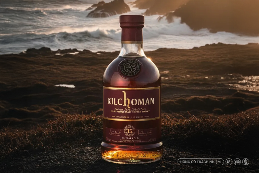 Kilchoman 15 Years Old Ex-Sherry Cask được phối trộn từ 6 thùng sherry đã qua sử dụng